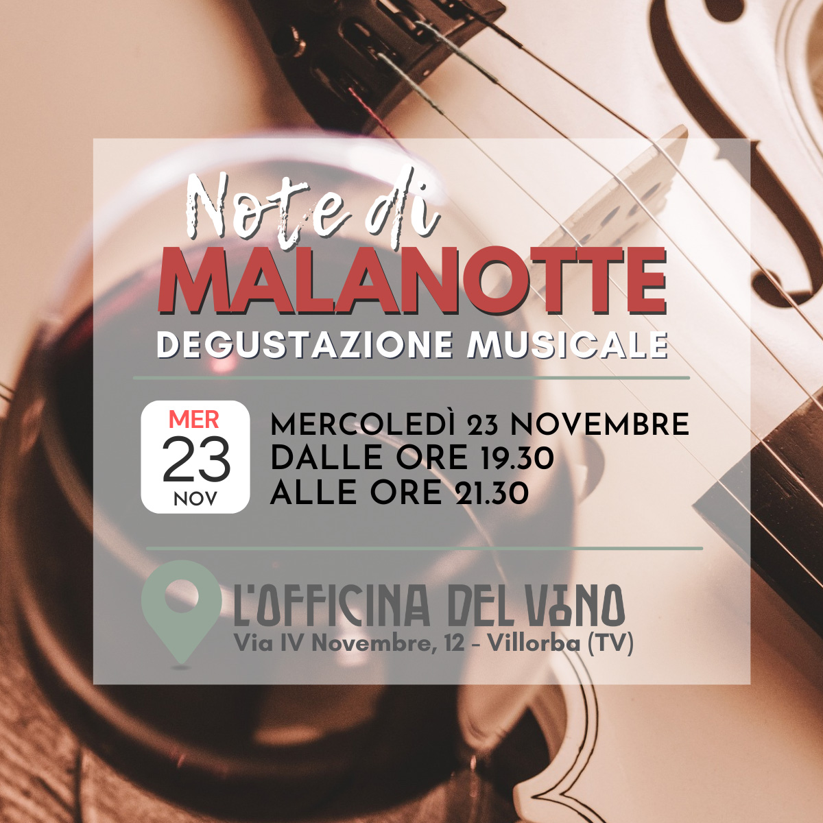 NOTE DI MALANOTTE IN CANTINA PIZZOLATO NOTE DI MALANOTTE IN CANTINA PIZZOLATO